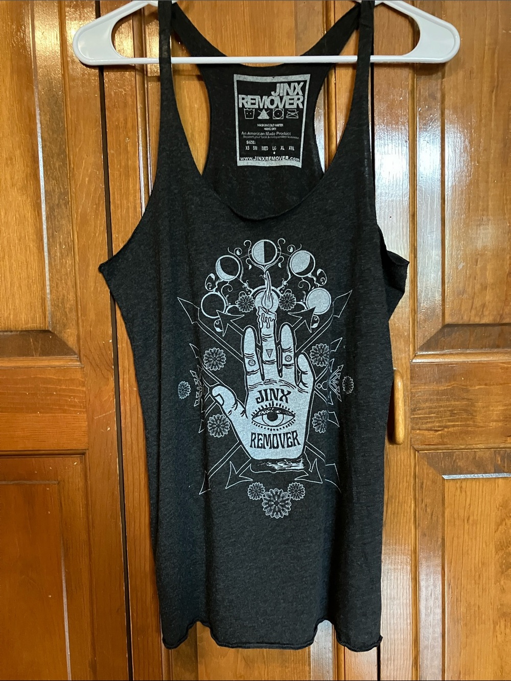 Jinx Remover- Graphic Racerback Tank; w/ FREE bracelet or lip balm:) :)
